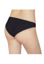 Mesh Jacquard Briefs Knickers - Black 3248